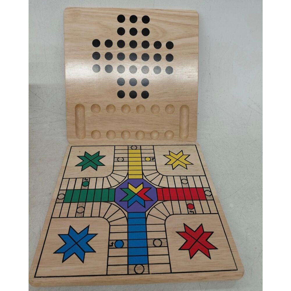 PHILIOS WOODEN GAME COMPENDIUM MULTI GAMES SET - Picture 4 of 4